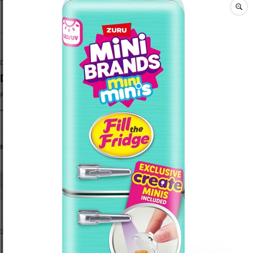Zuru Mini Brands Mini Minis Fridge Playset - Blue Plus 2 Mystery Balls